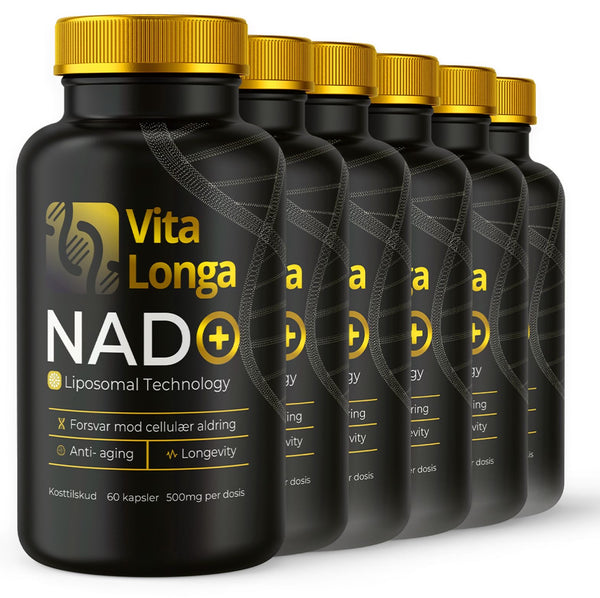(6-pack) VITA LONGA NAD+, 60 kapslar, 500 mg. 98% renhet