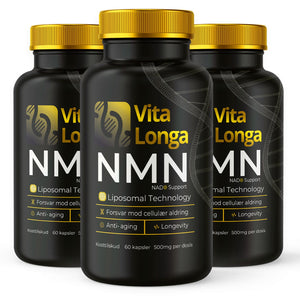 (3-pack) VITA LONGA NMN, 60 kapslar. 500 mg. NMN, 98% renhet