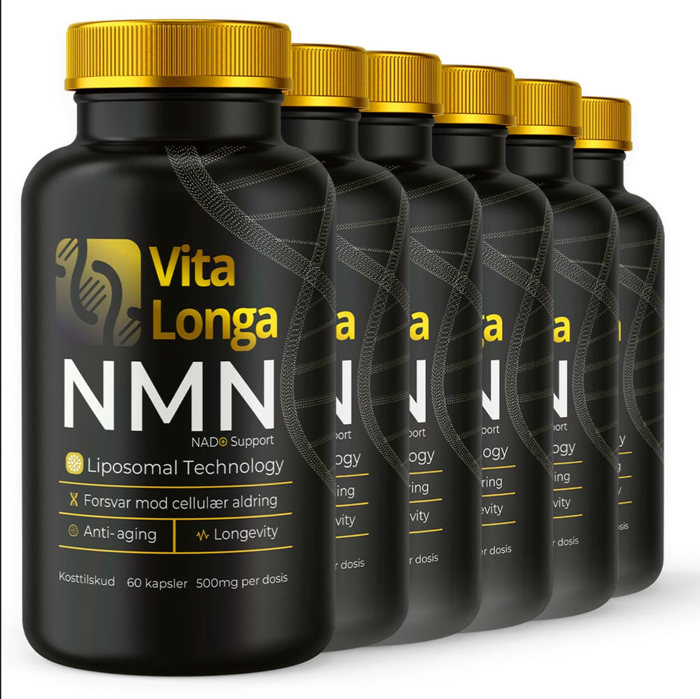 (6-pack) VITA LONGA NMN, 60 kapsler. 500 mg. NMN, 98% renhed